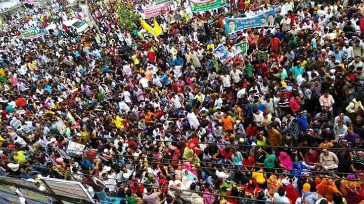 বিএনপির বিক্ষোভ সমাবেশে গণজোয়ার