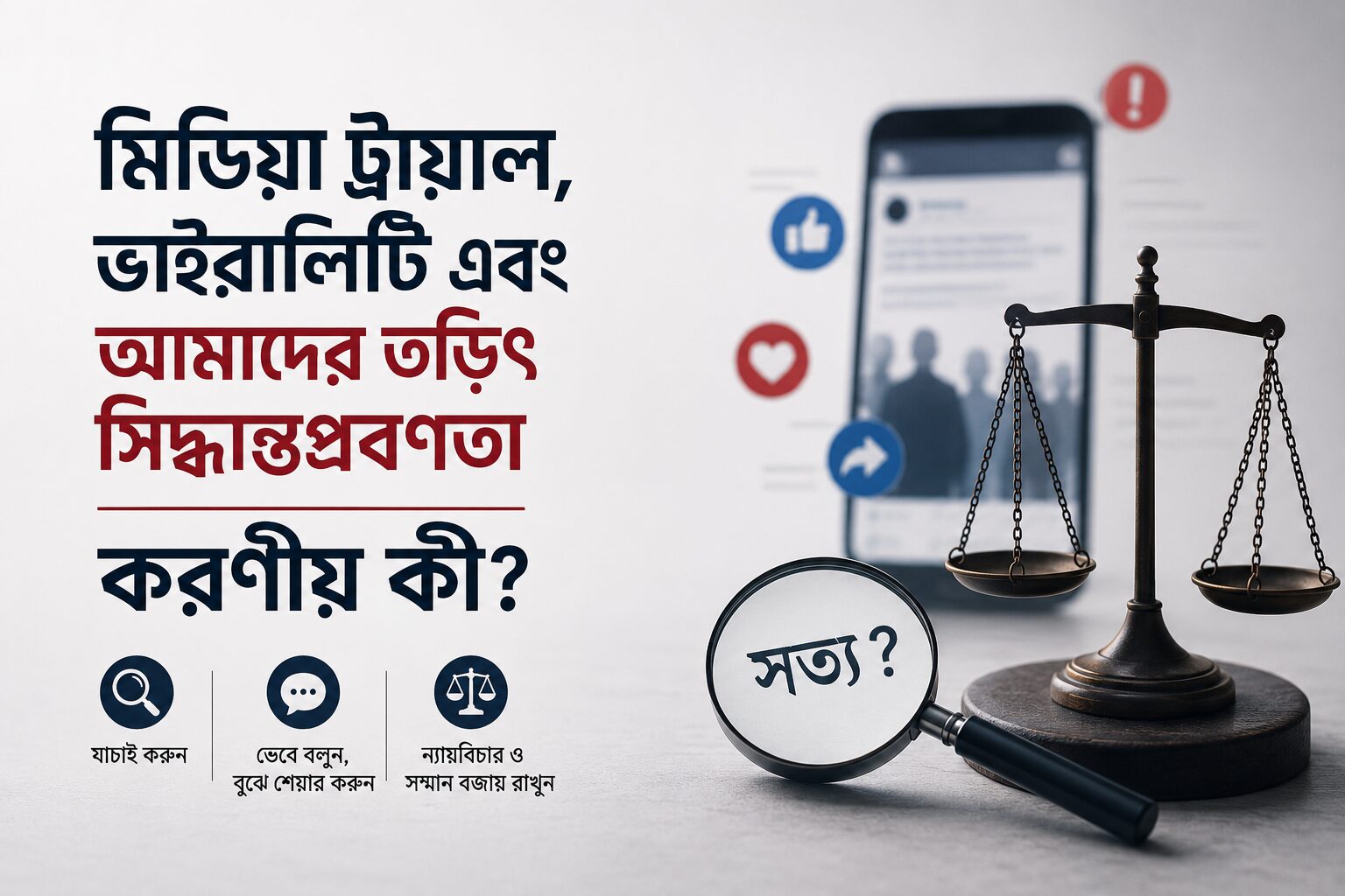 মিডিয়া ট্রায়াল, ভাইরালিটি এবং আমাদের তড়িৎ সিদ্ধান্তপ্রবণতা